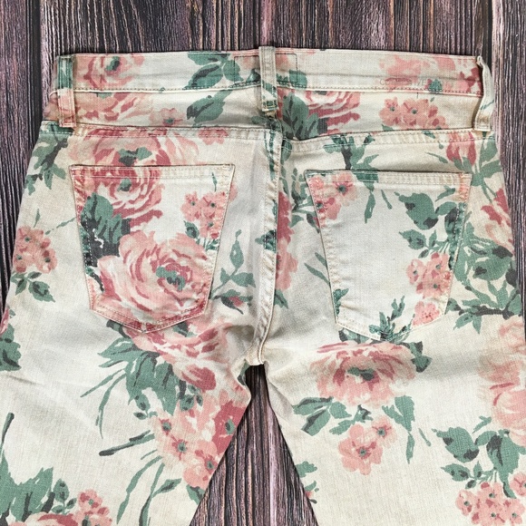 CURRENT/ELLIOTT Floral Skinny Jeans Size 24/0 - Picture 6 of 6